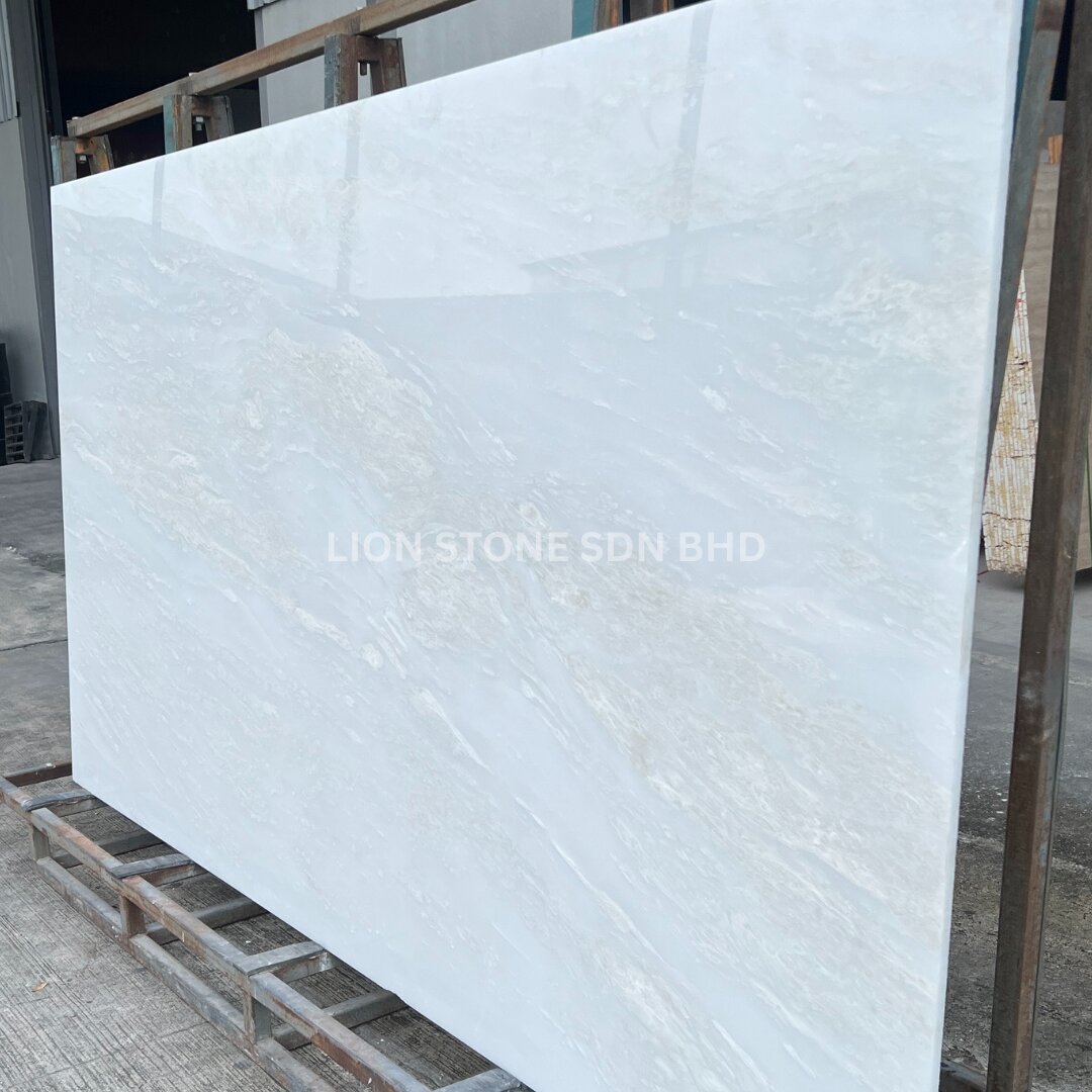 Supreme White Stone Lion Stone